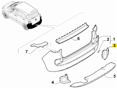 FIAT 500L Sol Sis Far Çerçevesi 735559352