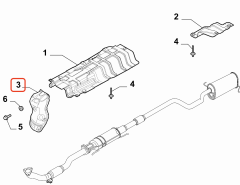 Fiat 500 Panda - 1.2 Egzoz Isı Koruma Kalkanı 51787432