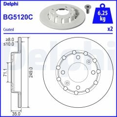 DELPHI BG5120C CORSA F  Arka Fren Diski 1643574180