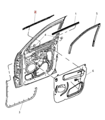 Jeep Grand Cherokee Ön Sağ Kapı Cam Çıtası MOPAR 55399114AC