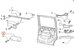 Fiat Doblo 2005-2016 Sürgülü Kapı iç Kapak OPAR 735417969