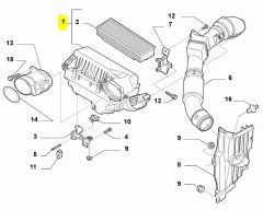 Fiat Scudo 1.6 Jtd Hava Filtresi 9651883380