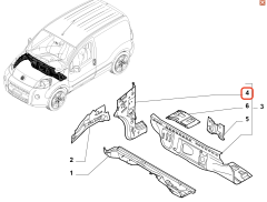 Fiat Fiorino Ön Sağ İç İskelet Sacı 1393302080