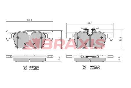 Braxıs AA0697 Arka Fren Balatası 31423653