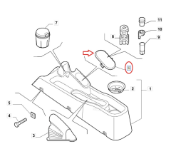 Fiat Fiorino Orta Konsol Üst Tapası El Fren Konsol Kapağı 735460687