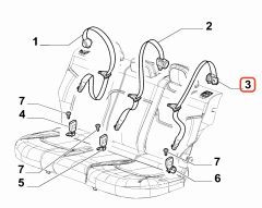 Jeep Renegade Arka Orta Emniyet Kemeri 735622420 / 735637444