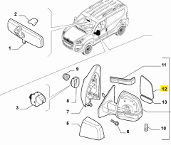Fiat Doblo Sol Dış Dikiz Ayna Camı OPAR 71765471