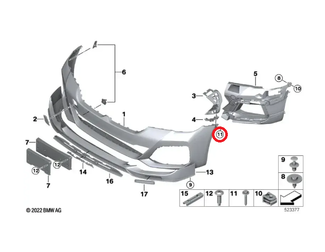 BMW M Ön Tampon 51119852205