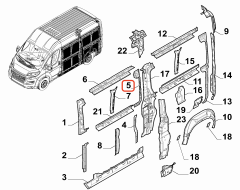 Fiat Ducato Orta Sol Direk Sacı OPAR 1357649080