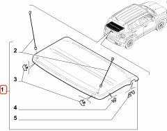 OPAR 735631156 Jeep Renegade Bagaj Pandizot