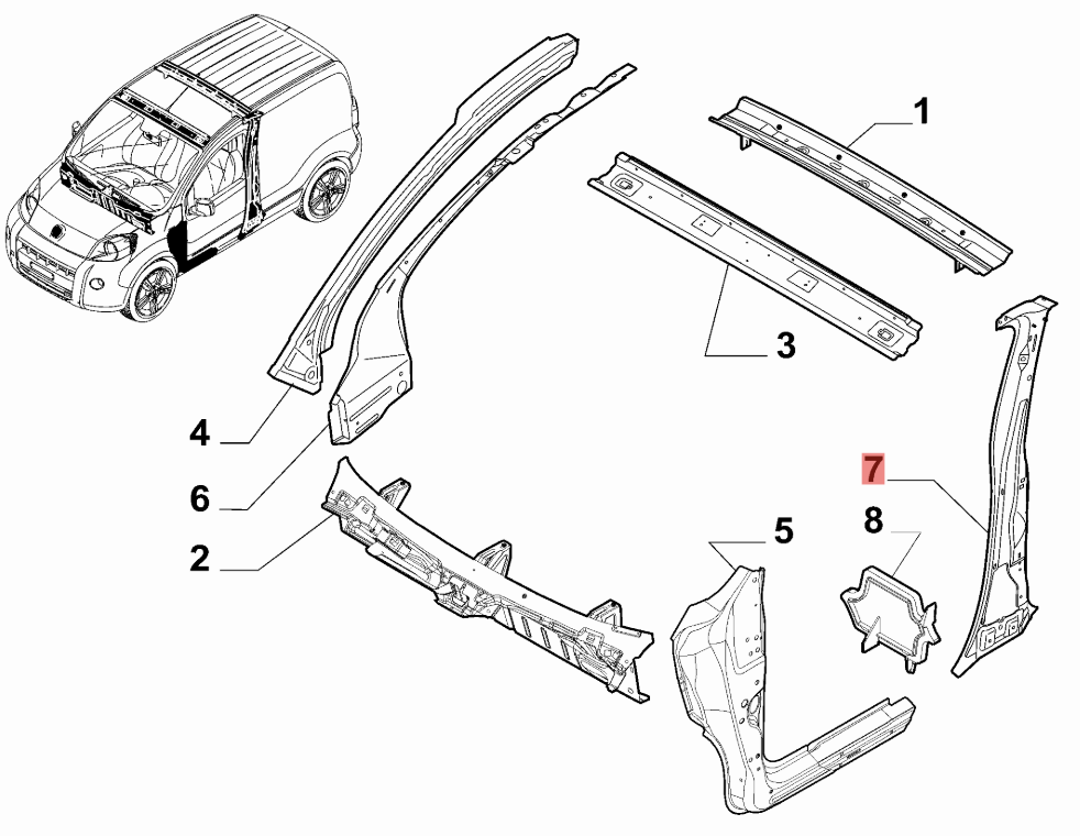 Fiat Fiorino Orta Sol Direk Sacı 1353477080 52119985