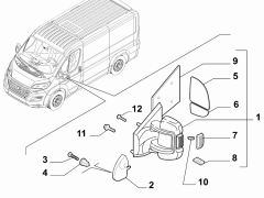 Fiat Ducato Sağ Kapı Ayna Bakaliti OPAR 735724003