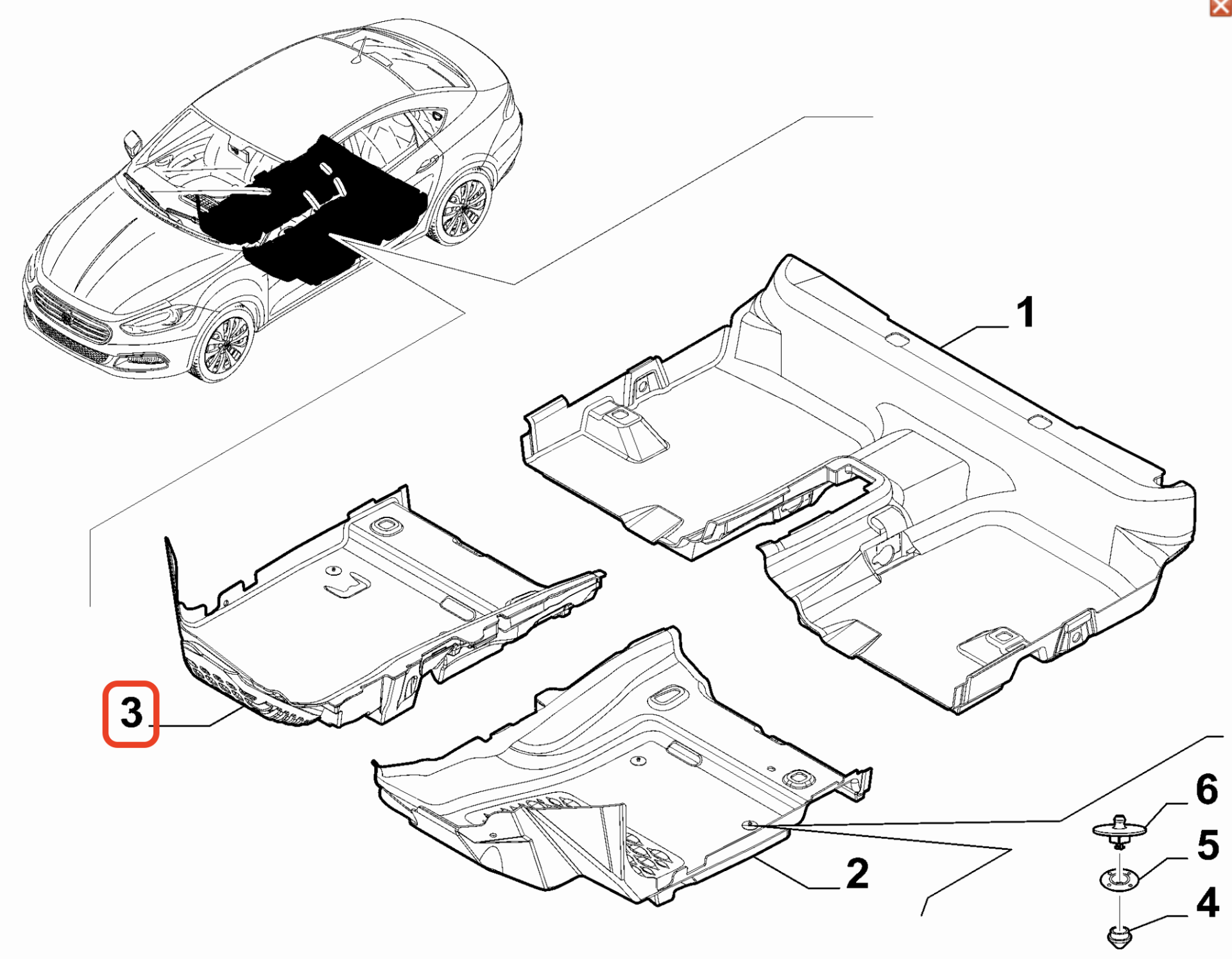 Egea Ön Sağ Zemin Halısı OPAR 735651094 / 735694245