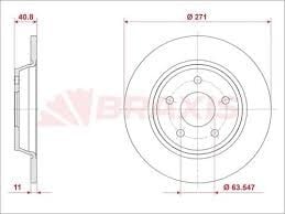 BRAXİS AE0919 Fren Disk Ayna Arka 	 JX61 2A315 AEA