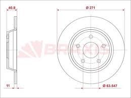BRAXİS AE0919 Fren Disk Ayna Arka JX61 2A315 AEA