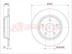 BRAXİS AE0919 Fren Disk Ayna Arka 	 JX61 2A315 AEA