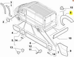 Fiat Ducato Sağ Arka Çamurluk Ağız Bakaliti 735422800