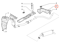 Stilo Bravo Arka Egzoz Muhafazası 46811129
