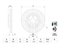 BOSCH 0986479753 Audi Ön Fren Diski 8R0615301