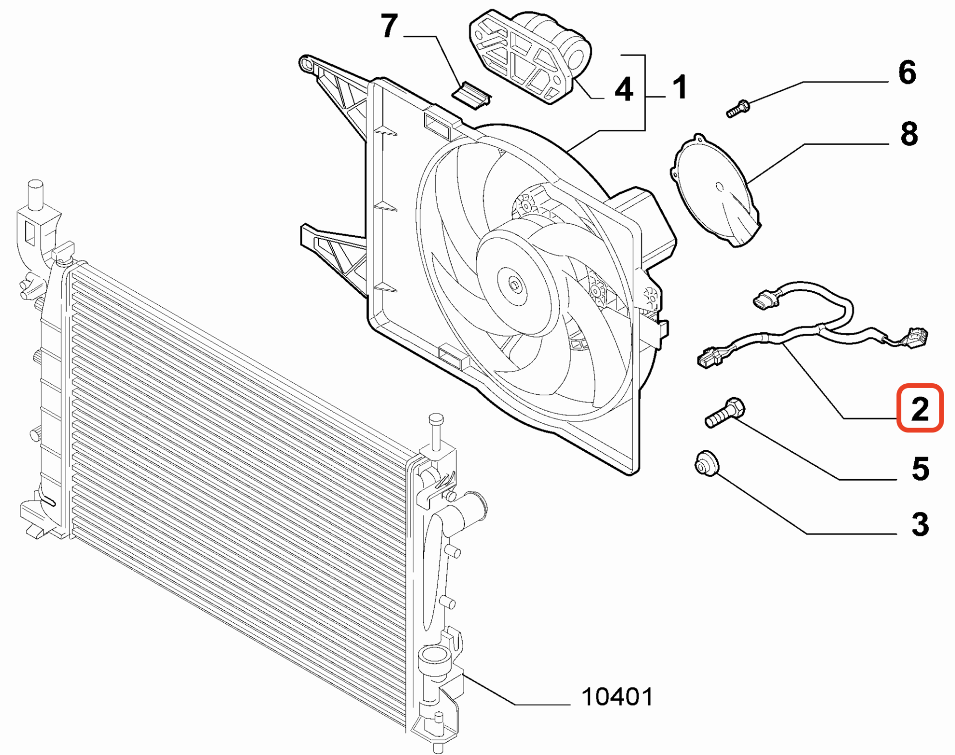Fiat Punto Egea Elektrofan Kablosu OPAR 51807092
