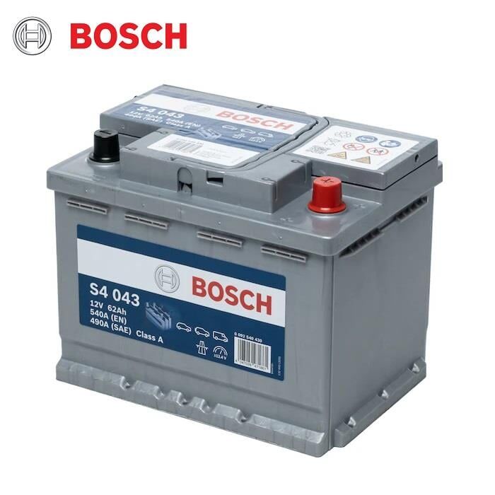 BOSCH 0092S40430 S4 62 Ah Düz Akü