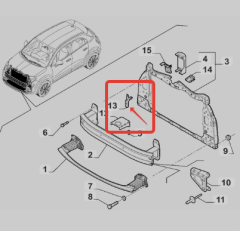 FİAT 500 Ön Panel Braketi Sol OPAR 52047642