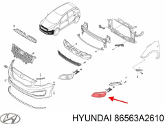 Kia Ceed Sol Sis Far Çerçevesi  86563A2610