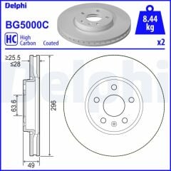 DELPHI BG5000C VOLVO S90 Ön Fren Diski 31423722