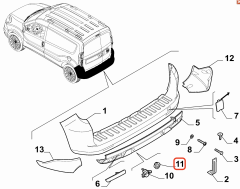 Fiat Doblo 4 Arka Sağ Park Sensör Yuvası OPAR 735638537