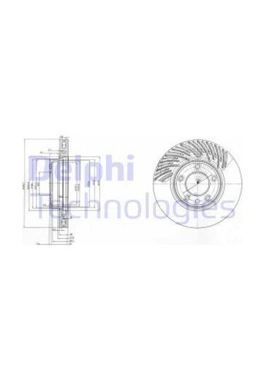 DELPHI BG9773 	TOUAREG-Q7-CAYENNE Fren Diski Ön 7L6615301N