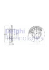 DELPHI BG9773 	TOUAREG-Q7-CAYENNE Fren Diski Ön 7L6615301N