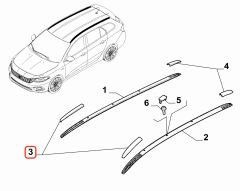 OPAR 735680992 Fiat Egea Sol Port Bagaj Çubuk Kapağı
