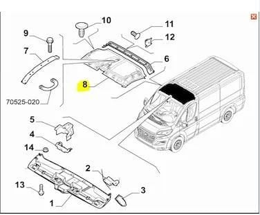 FIAT Ducato  Kabin Tavan Döşemesi 735536013