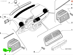 Fiat Grande Punto Sol Havalandırma Difüzörü OPAR 735416869