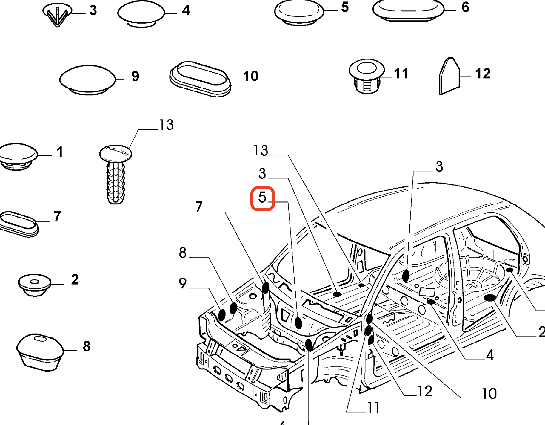 Fiat Palio Siena Motor Bölümü Arka Kasa Tapa OPAR 7528655
