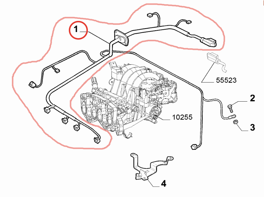 Fiat 500L Enjeksiyon Tesisatı ( Benzinli ) OPAR 46352594