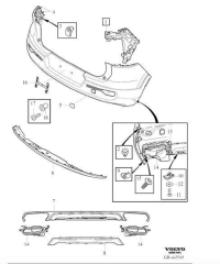 VOLVO Arka Sağ Tampon Yan Braket Tutucu 31690706 : 32386994