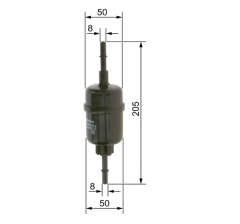FORD/MAZDA/Fiesta/Fusion Benzin Filtresi Bosch 0986TF0168