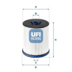 UFI 26.E2X.01 INSIGNIA B Yakıt Filtresi 84428486 , 84186990