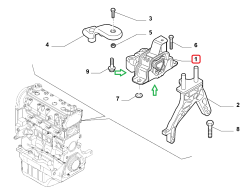 FIAT Linea Doblo Fiorino Sol Motor Takozu 51813603