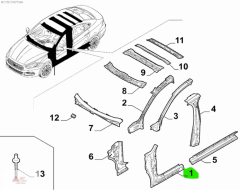FIAT Egea Sol Ön Direk Takviye Sacı 52130768
