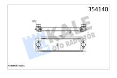 FORD Transit V347 Turbo İntercooler Radyatörü / Ara Soğutucu 8C169L440CA 8C169L440BB  8C169L440BA