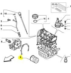 FIAT 500 Yağ Filtresi 46347171