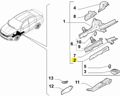 FIAT Egea Ön Sol Taşıyıcı Kule - Travers OPAR 52014022 / 52211317
