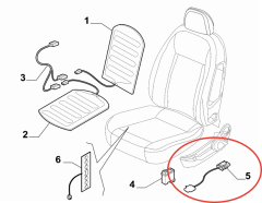 Doblo Koltuk Kumanda Düğme Kablosu OPAR 51798721