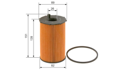 BOSCH 1457429307 Yağ Filtresi 1109.AW / 1109.X7 / 1311289