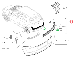 FIAT Punto Arka Sağ Tampon Bağlantı Ayağı / Bakaliti 51867020