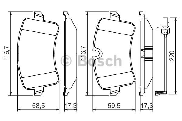 BOSCH 0986494488 AUDİ A6/A8 Arka Fren Balata 4H0698451D