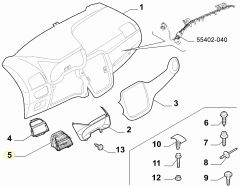 Fiat Grande Punto Sol Havalandırma Difüzörü 735548397