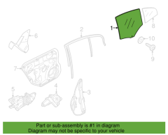 VOLVO S60 Arka Sol Kapı Camı 31385416 /  31335324